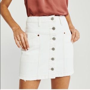 Abercrombie & Fitch White Denim Skirt